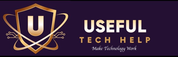 Useful Tech Help Logo Gold Landscape